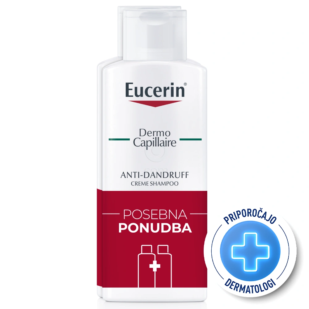 Eucerin DermoCapillaire, šampon proti mastnemu prhljaju (2 x 250 ml)